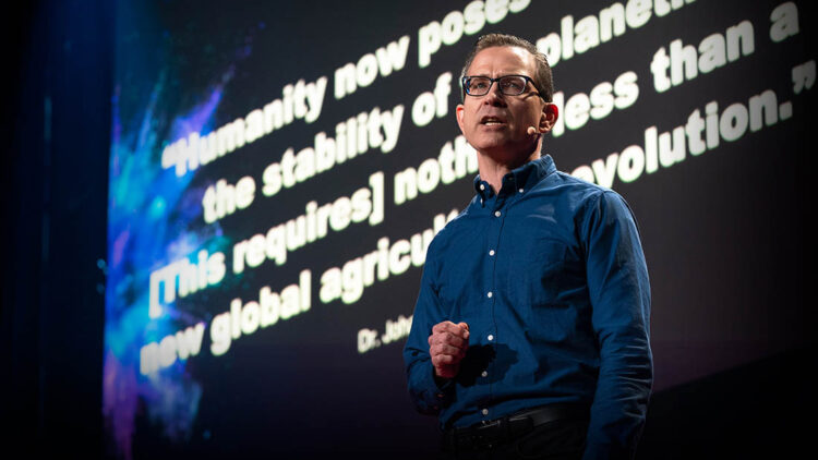 Bruce Friedrich speaks during Fellows Session at TED2019: Bigger Than Us. April 15 - 19, 2019, Vancouver, BC, Canada. Photo: Ryan Lash / TED