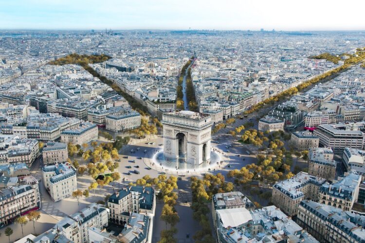 A zöldebbnek megálmodott Champs-Élysées és a Diadalív
Fotó: PCA-Stream